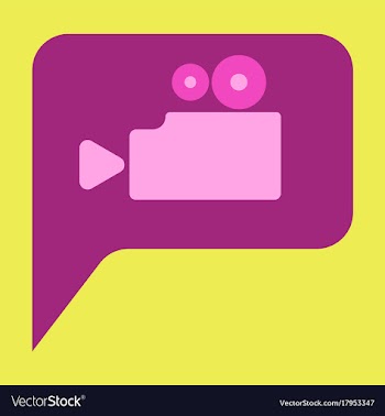 Flat icon cinema camera vector image