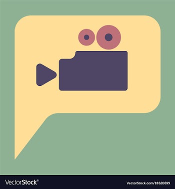 Flat icon cinema camera vector image