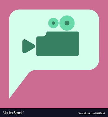 Flat icon cinema camera vector image