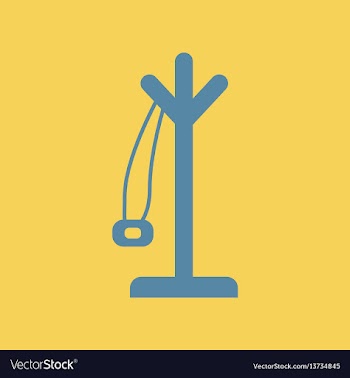 Flat icon coat hanger vector image