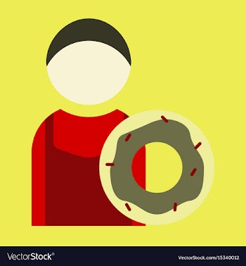 Flat icon cook donut vector image