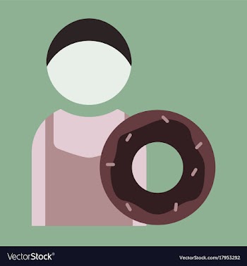 Flat icon cook donut vector image