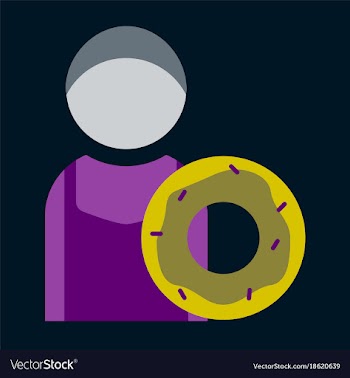 Flat icon cook donut vector image