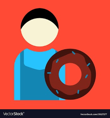 Flat icon cook donut vector image
