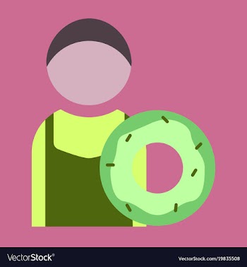 Flat icon cook donut vector image