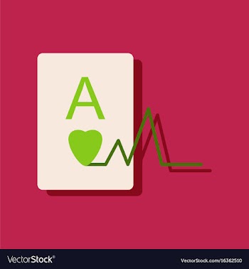Flat icon design ace of hearts silhouette in vector image