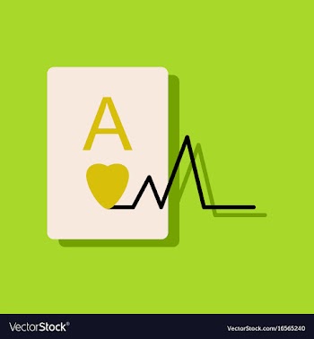 Flat icon design ace of hearts silhouette in vector image