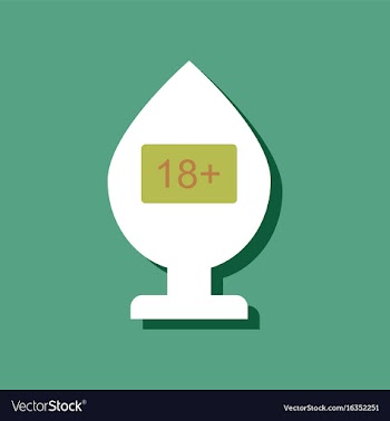 Flat icon design adult sex toy in sticker style vector image