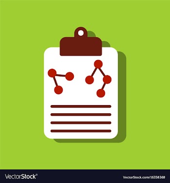 Flat icon design atoms on form in sticker style vector image