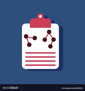 Flat icon design atoms on form in sticker style vector image