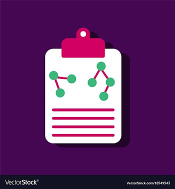 Flat icon design atoms on form in sticker style vector image