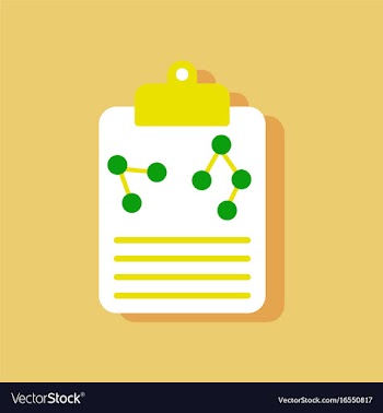 Flat icon design atoms on form in sticker style vector image