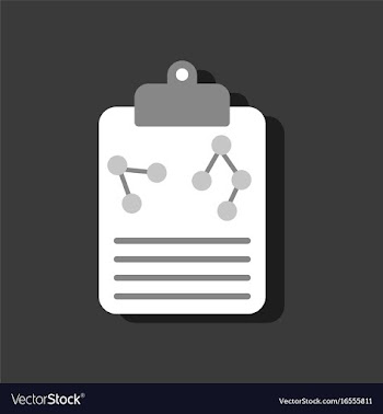 Flat icon design atoms on form in sticker style vector image