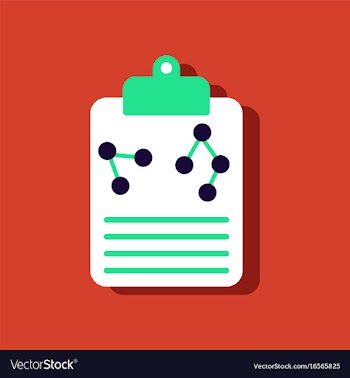 Flat icon design atoms on form in sticker style vector image