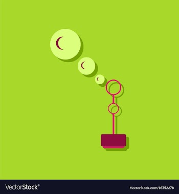 Flat icon design bubble stick in sticker style vector image