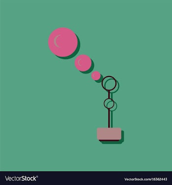 Flat icon design bubble stick in sticker style vector image