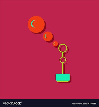 Flat icon design bubble stick in sticker style vector image