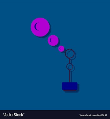 Flat icon design bubble stick in sticker style vector image