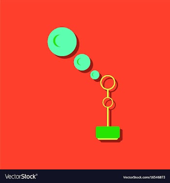 Flat icon design bubble stick in sticker style vector image