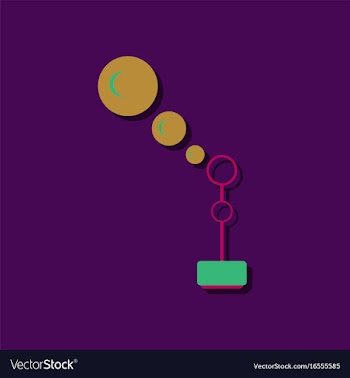 Flat icon design bubble stick in sticker style vector image