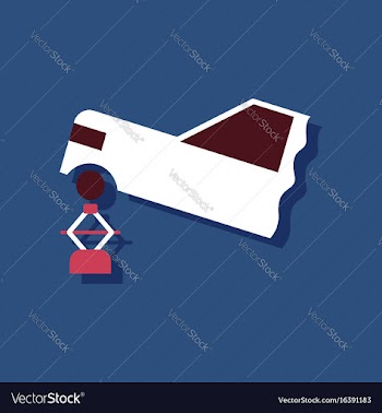 Flat icon design car crane in sticker style vector image