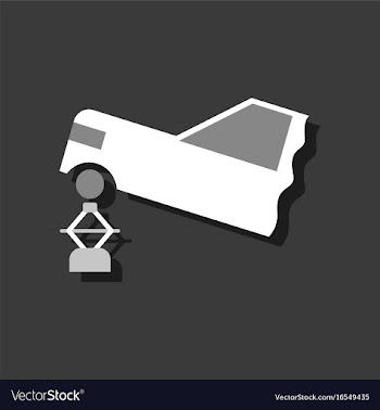 Flat icon design car crane in sticker style vector image