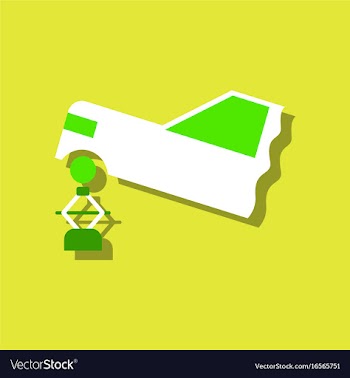 Flat icon design car crane in sticker style vector image