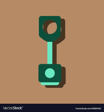 Flat icon design car piston in sticker style vector image