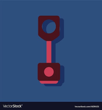 Flat icon design car piston in sticker style vector image