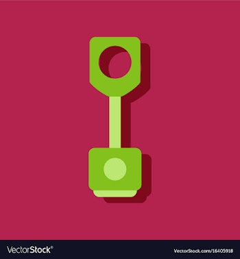Flat icon design car piston in sticker style vector image