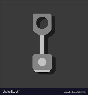 Flat icon design car piston in sticker style vector image