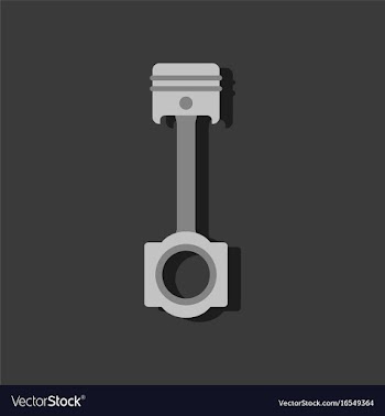 Flat icon design car piston in sticker style vector image