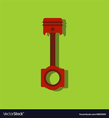 Flat icon design car piston in sticker style vector image