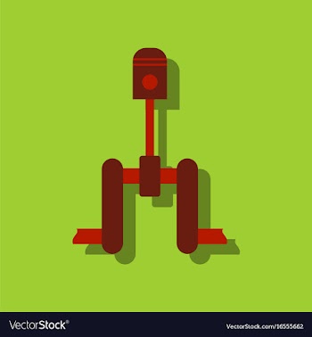Flat icon design car piston in sticker style vector image