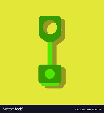 Flat icon design car piston in sticker style vector image