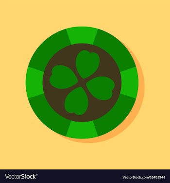 Flat icon design casino chip in sticker style vector image