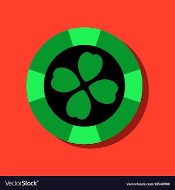 Flat icon design casino chip in sticker style vector image