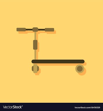 Flat icon design children bicycle in sticker style vector image
