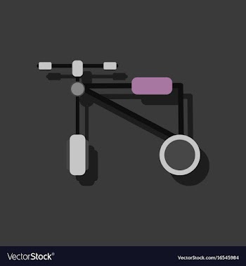 Flat icon design children bicycle in sticker style vector image