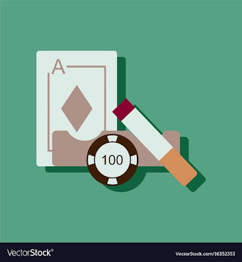Flat icon design collection ace chip and cigar in vector image