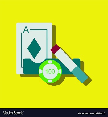 Flat icon design collection ace chip and cigar in vector image
