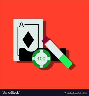 Flat icon design collection ace chip and cigar in vector image