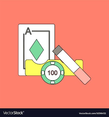 Flat icon design collection ace chip and cigar vector image