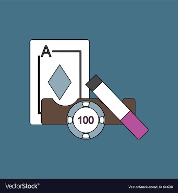 Flat icon design collection ace chip and cigar vector image