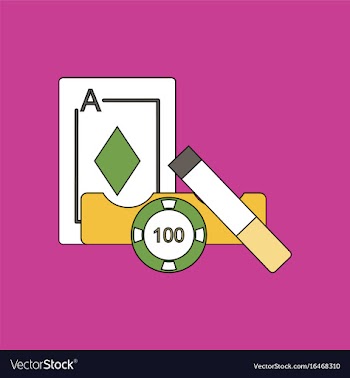 Flat icon design collection ace chip and cigar vector image