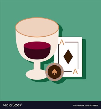 Flat icon design collection ace chip poker cup in vector image