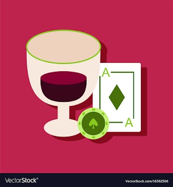 Flat icon design collection ace chip poker cup in vector image