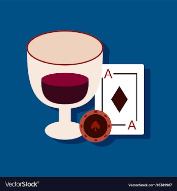 Flat icon design collection ace chip poker cup in vector image