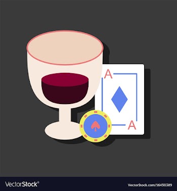 Flat icon design collection ace chip poker cup in vector image