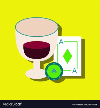 Flat icon design collection ace chip poker cup in vector image